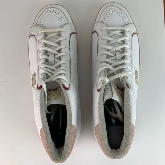 Adidas Rod Laver Hi-Top Sneakers White Leather Pink Size 10.5 Vintage Shoes