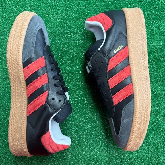 Adidas Samba XLG Low Mens Casual Shoes Black Red IE9178 NEW Multi Sz