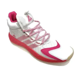 Adidas Size 12.5 Pro Boost Mid Cancer Awareness Basketball Shoes Pink FX9210