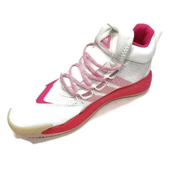 Adidas Size 12.5 Pro Boost Mid Cancer Awareness Basketball Shoes Pink FX9210