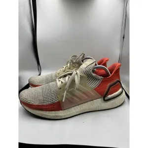 Adidas Ultraboost 19 F35245‎ Raw White/Active Orange Men's Running Shoes Size 10