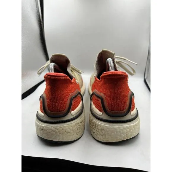 Adidas Ultraboost 19 F35245‎ Raw White/Active Orange Men's Running Shoes Size 10