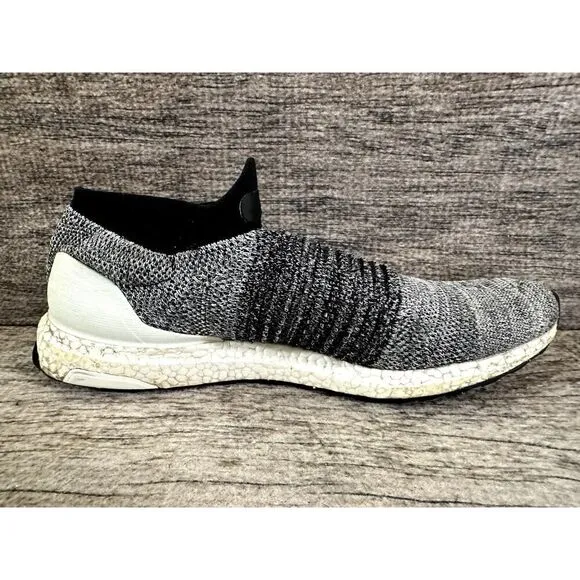 Adidas UltraBoost Laceless Primeknit Oreo Running Shoes BB6141 - Men's Size 12.5