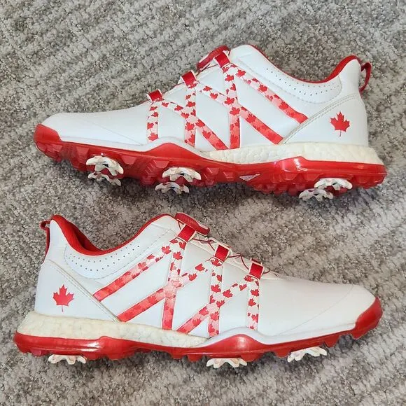 Adidas Women's Adipower Boost Boa Spiked Golf Shoes red white Canada size 7