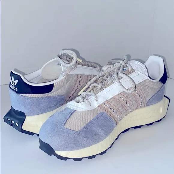 Adidas Women's Retropy E5 Aluminum Silver and Violet Sneakers Size 8