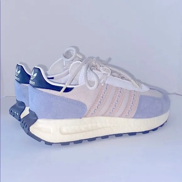 Adidas Women's Retropy E5 Aluminum Silver and Violet Sneakers Size 8