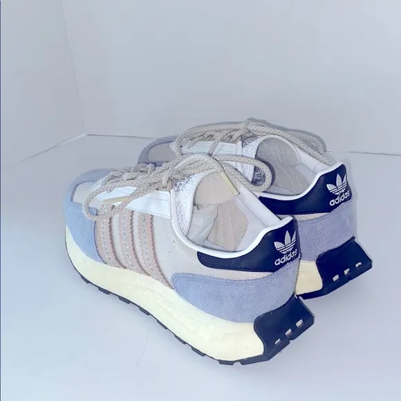 Adidas Women's Retropy E5 Aluminum Silver and Violet Sneakers Size 8