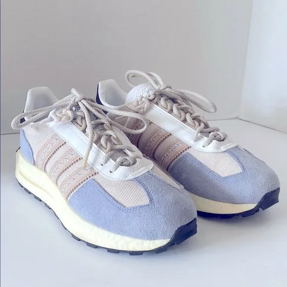 Adidas Women's Retropy E5 Aluminum Silver and Violet Sneakers Size 8