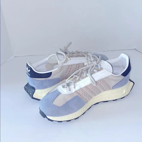 Adidas Women's Retropy E5 Aluminum Silver and Violet Sneakers Size 8