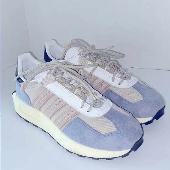 Adidas Women's Retropy E5 Aluminum Silver and Violet Sneakers Size 8