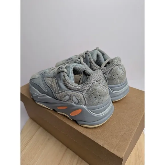 adidas Yeezy Boost 700 V1 Inertia Womens Size 5 Gray Sneakers Shoes Suede EG7597