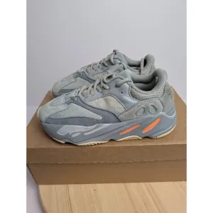 adidas Yeezy Boost 700 V1 Inertia Womens Size 5 Gray Sneakers Shoes Suede EG7597