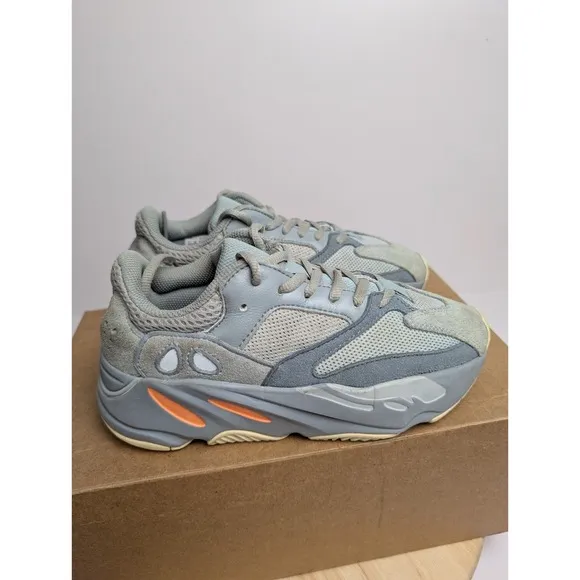adidas Yeezy Boost 700 V1 Inertia Womens Size 5 Gray Sneakers Shoes Suede EG7597