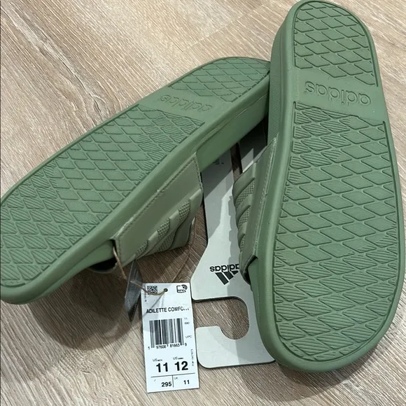 Adilette Comfort Slide Sandals in Green