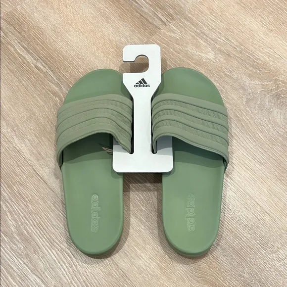 Adilette Comfort Slide Sandals in Green