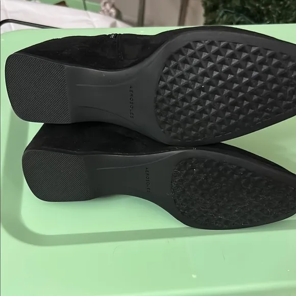 Aerosols NEW wedge Black ankle boot Women's 7.5