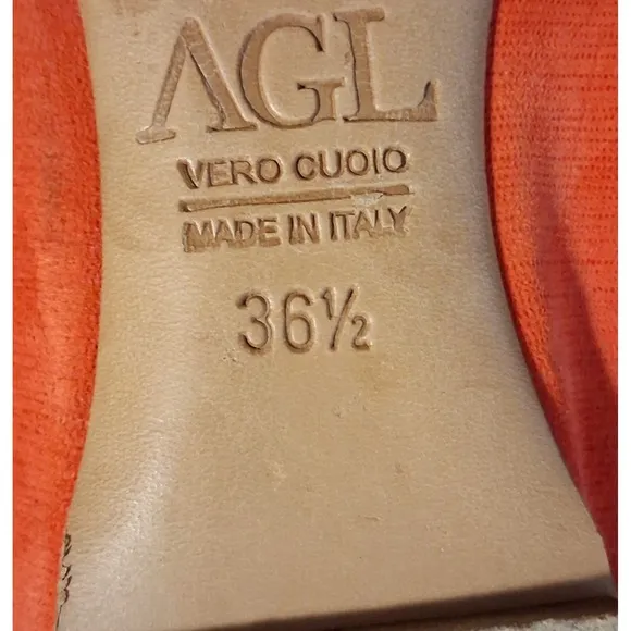 AGL Attilio Giusti Leombruni Monika Cap Toe Leather Ballet Flats Shoes 36.5