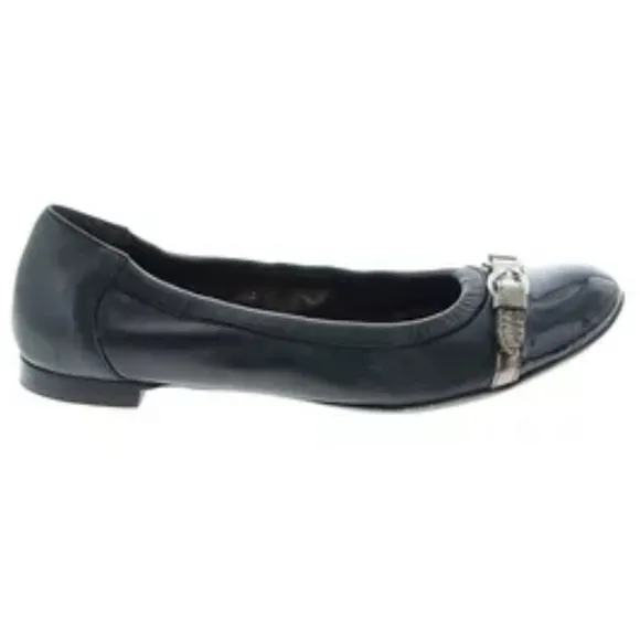 AGL Slip On Ballet Flats Shoes Size 36EU/6US Blue Leather Cap Toe