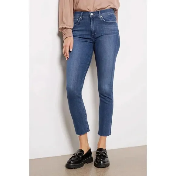 AGOLDE DENIM - SOPHIE CROP RAW HEM JEANS SZ 32