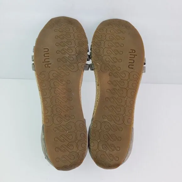 Ahnu Malini Womens Size 8 Brown Leather Casual Cork Bed Sandals F20016K