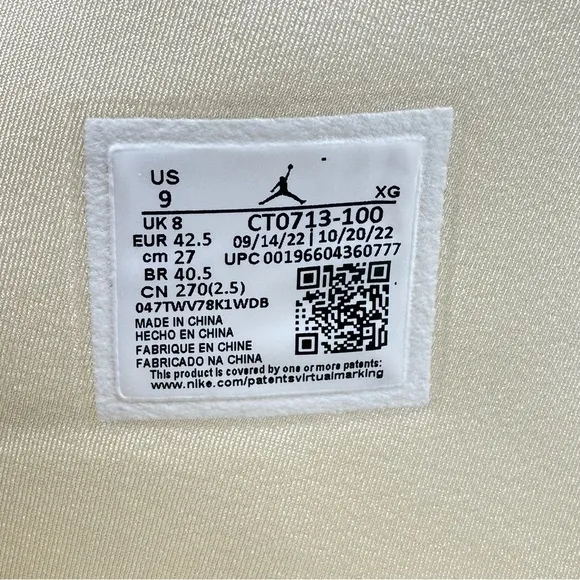 Air Jordan Crater Slide CT0713-100 Coconut Milk/Sail Men Sz 9=Women 10.5 New