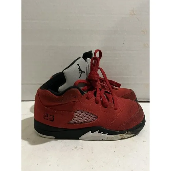 AIR JORDAN RETRO 5 RAGING BULL 2021  440890-600 Toddler Size 8C sneakers shoes