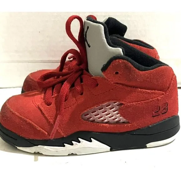 AIR JORDAN RETRO 5 RAGING BULL 2021  440890-600 Toddler Size 8C sneakers shoes