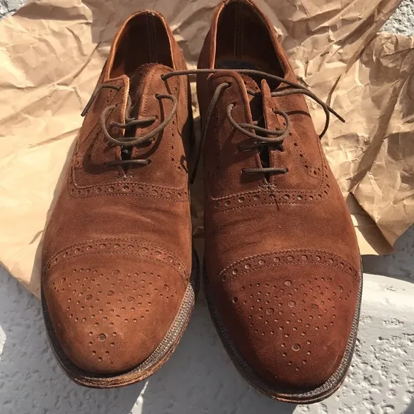 Alan Mcafee of England vintage used suede shoes