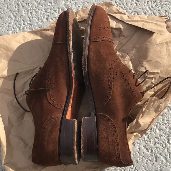 Alan Mcafee of England vintage used suede shoes