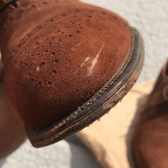 Alan Mcafee of England vintage used suede shoes