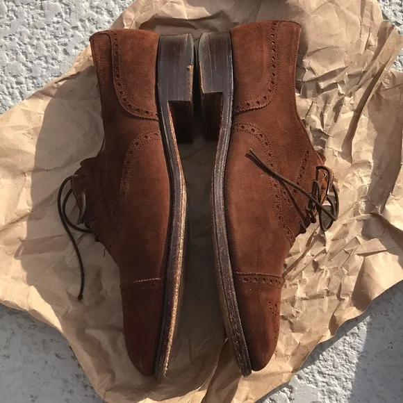Alan Mcafee of England vintage used suede shoes
