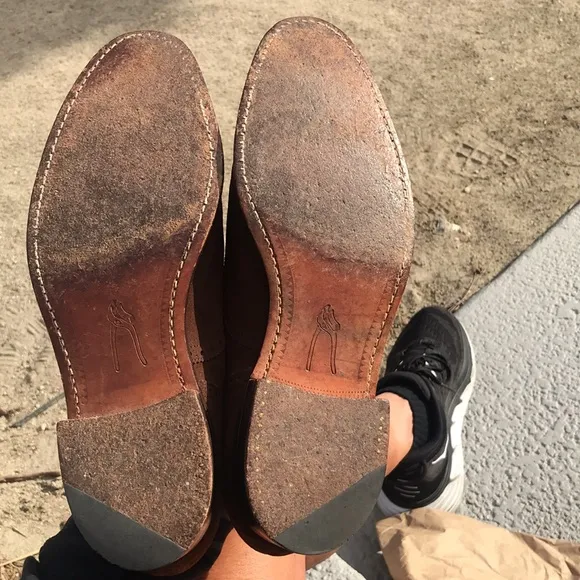 Alan Mcafee of England vintage used suede shoes