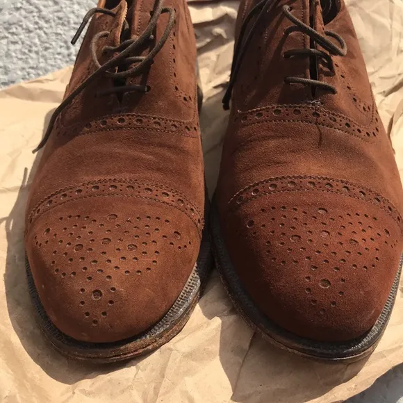 Alan Mcafee of England vintage used suede shoes