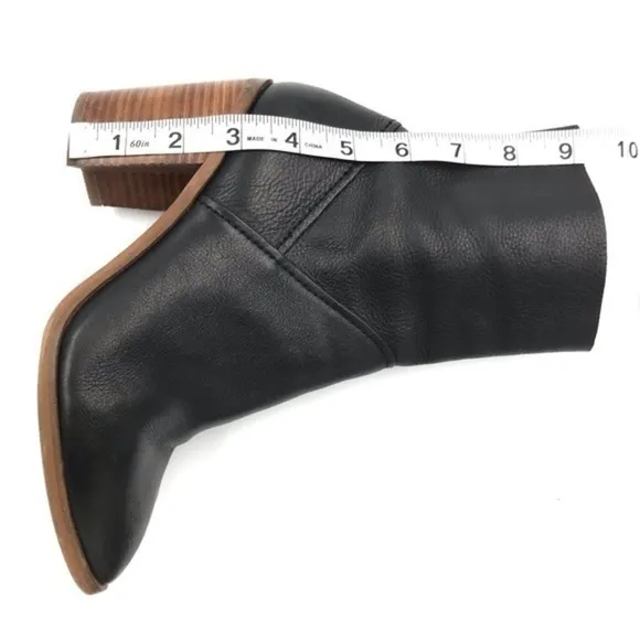 Aldo Black Leather Fearien Ankle Boots Size 7
