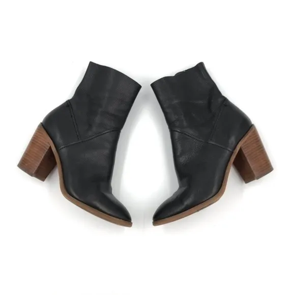 Aldo Black Leather Fearien Ankle Boots Size 7