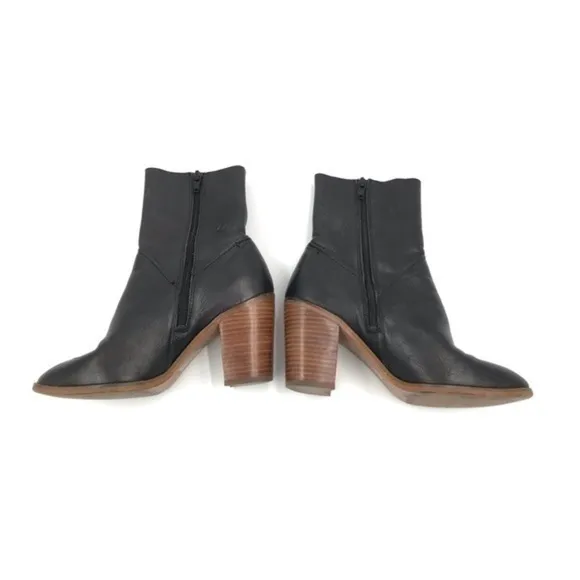Aldo Black Leather Fearien Ankle Boots Size 7