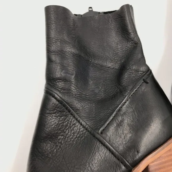 Aldo Black Leather Fearien Ankle Boots Size 7