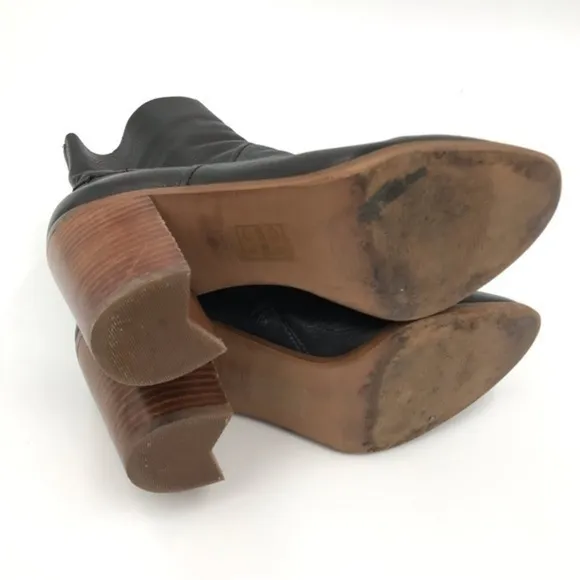 Aldo Black Leather Fearien Ankle Boots Size 7