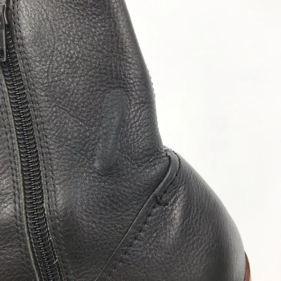 Aldo Black Leather Fearien Ankle Boots Size 7