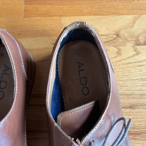 ALDO Lace Up Brown Leather Oxford Shoes 9