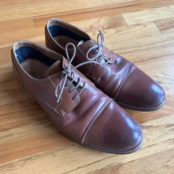 ALDO Lace Up Brown Leather Oxford Shoes 9