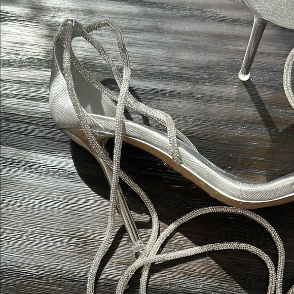 ALDO Silver Strappy Heels