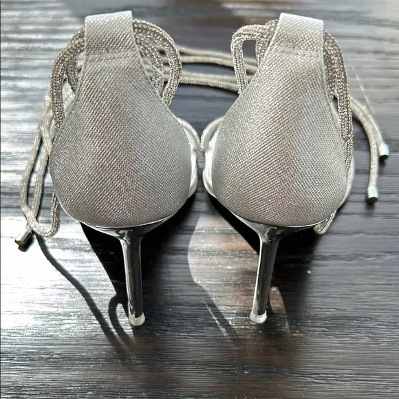 ALDO Silver Strappy Heels