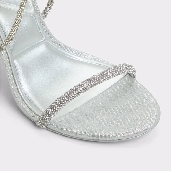 ALDO Silver Strappy Heels