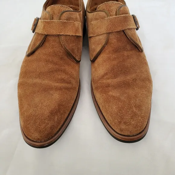 ALDO Suede Okanagan Buckle Tan Single Monk Shoes