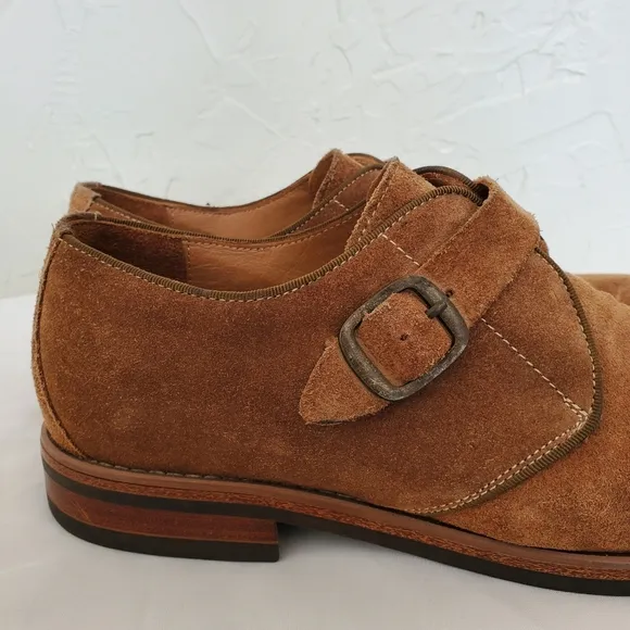 ALDO Suede Okanagan Buckle Tan Single Monk Shoes