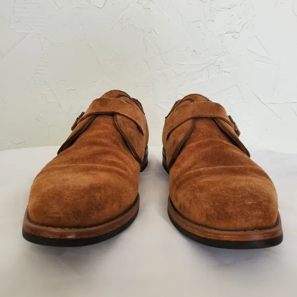 ALDO Suede Okanagan Buckle Tan Single Monk Shoes