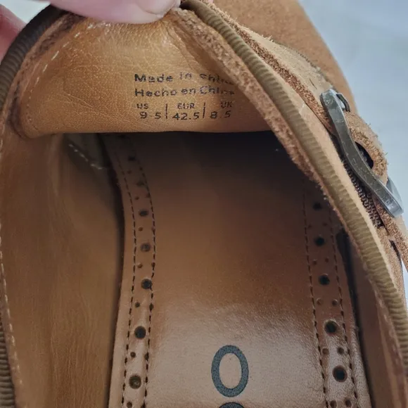 ALDO Suede Okanagan Buckle Tan Single Monk Shoes