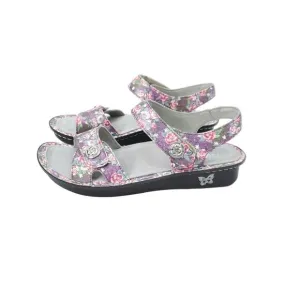 ALEGRIA 38 Leather Floral Cottagecore Grannycore Comfort Spring Sandals