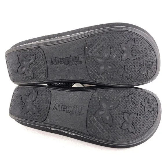 Alegria Kleo Zesty Iridescent Leather Sandals EUR 38